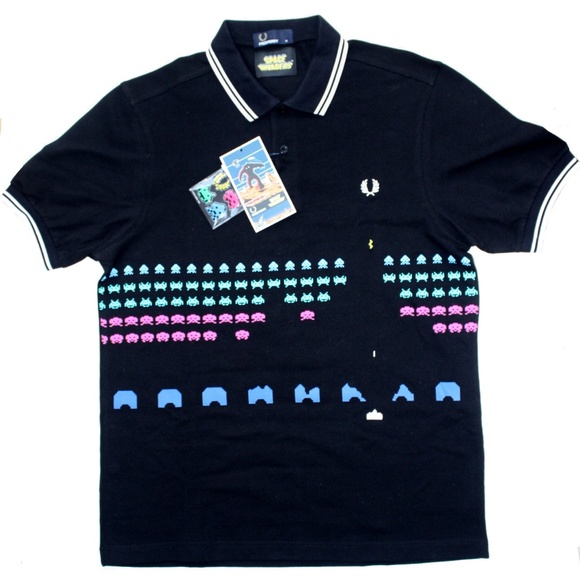 Fred Perry Space Invaders Polo Rare 